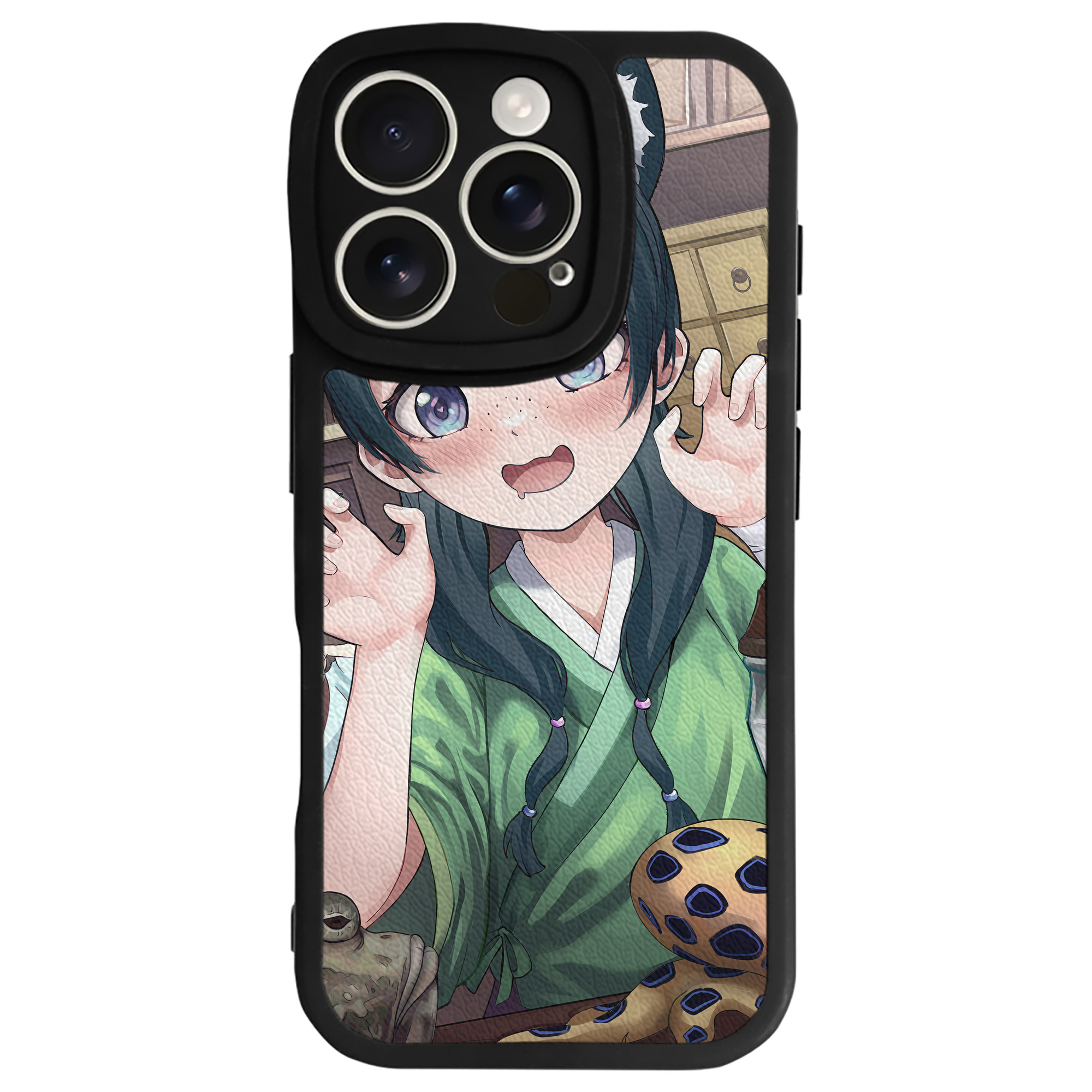 （画像用） 薬屋のひとりごと The Apothecary Diaries 【iPhone 16シリーズ対応】シリコンスマホケース（レザー調） 材質：シリコン
